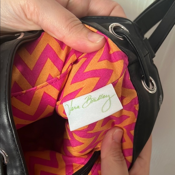 Vera Bradley Black and Red Crossbody Bag with Floral Design - Picture 2 of 5